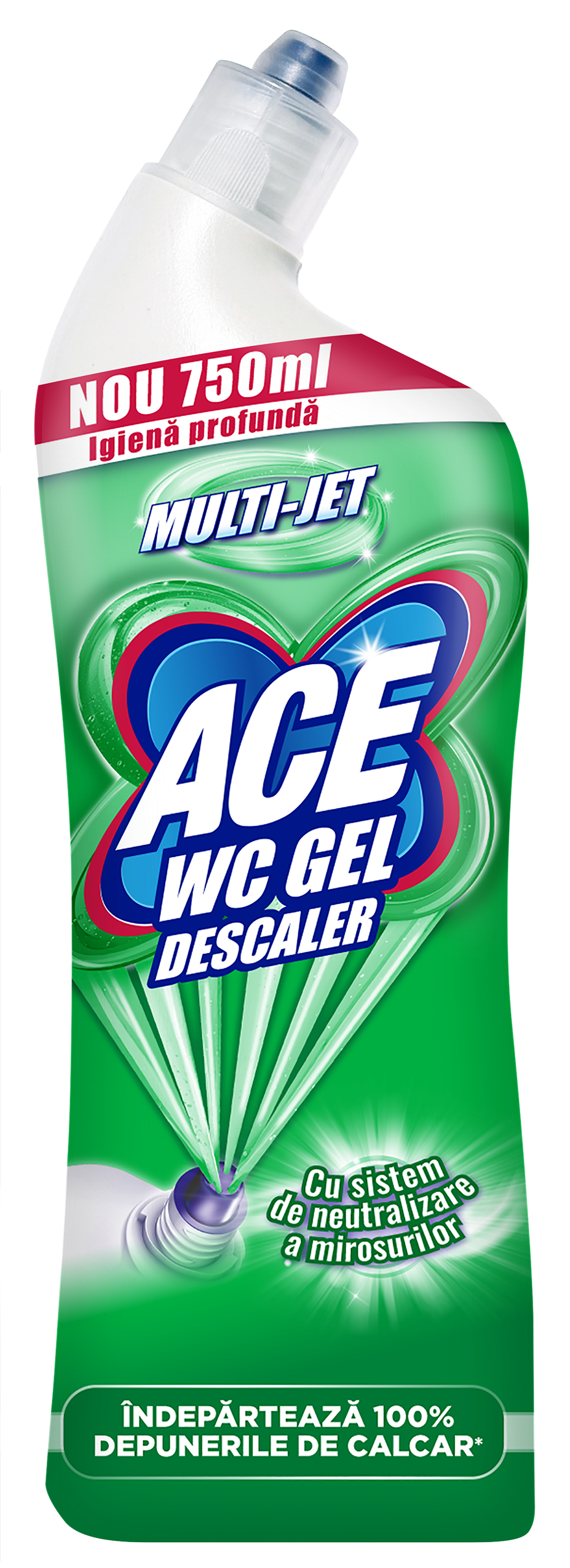 Gelinis tualeto valiklis ACE DESCALER, 750 ml
