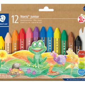 Vaškinės kreidelės STAEDTLER Noris Junior, 12 vnt.