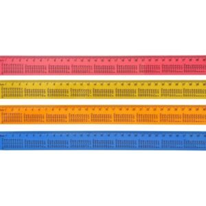 Plastikinė liniuotė su daugybos lentele 30 cm