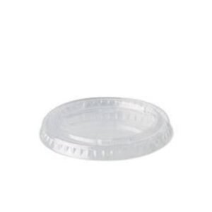 Vienkartinis dangtelis KRAFT, 60/90/120 ml  indeliams, PET, D 6 cm, 50 vnt