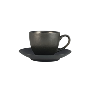 Puodelis TERREA, su lėkštute, porcelianas, 200 ml, D 8,5 cm, H 7 cm, vnt