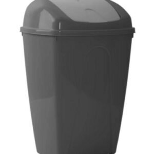 Šiukšlių dėžė NORD CLEAN, su svyruojančiu dangčiu, 25L, pilka