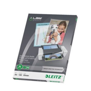 Laminavimo vokeliai Leitz, A4, 216×303 mm, 80 mik., UDT, blizgūs, 100 vnt.