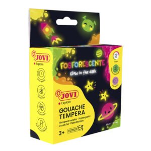 Guašas tempera šviečiantys tamsoje dažai JOVI, 35 ml, 4 spalvos