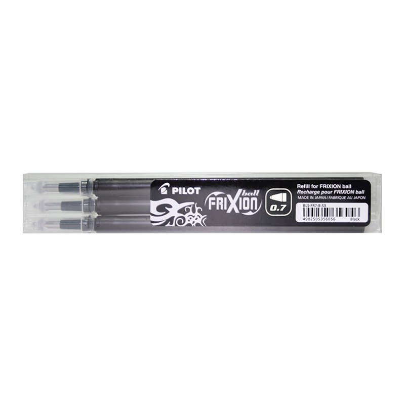 Šerdelė rašikliui PILOT FRIXION 0.7 mm, juoda, 3 vnt.