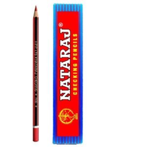 Žymėjimo pieštukas NATARAJ, raudona sp., 12 vnt.