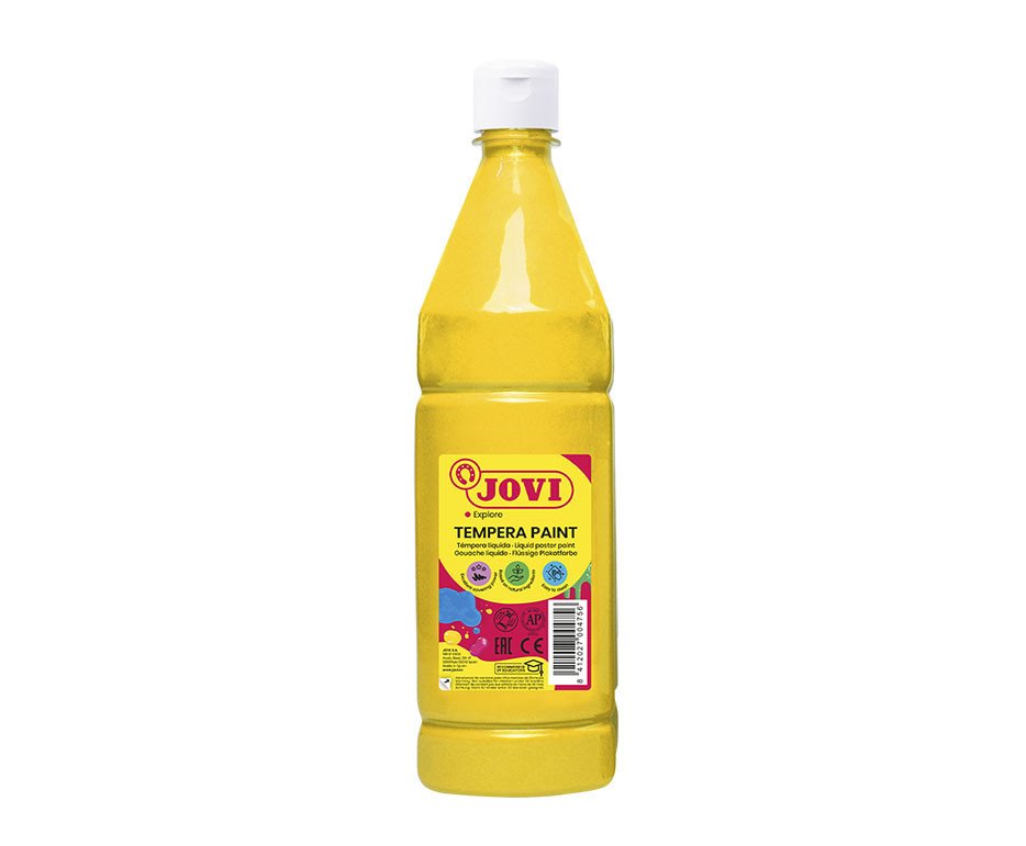 Tempera buteliuke JOVI 1000 ml, geltona sp.