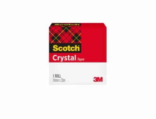 Lipni juostelė 3M Scotch Crystal Clear 600, 19 mm x 33 m, ypač skaidri