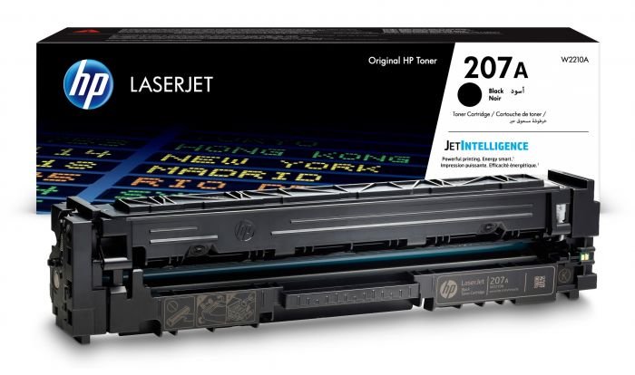 HP 207A (W2210A), juoda kasetė lazeriniams spausdintuvams