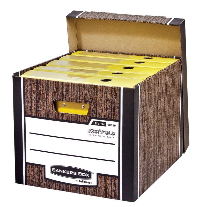 Archyvinė dėžė FELLOWES Woodgrain, 325 x 285 x 385 mm, (pak. -2 vnt.)