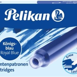 Rašalo kapsulės PELIKAN, 5 vnt., mėlynos spalvos