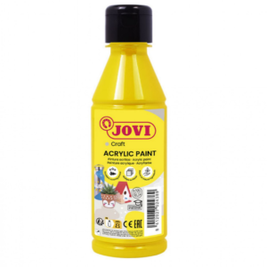 Akriliniai dažai JOVI, 250ml, geltonos sp.