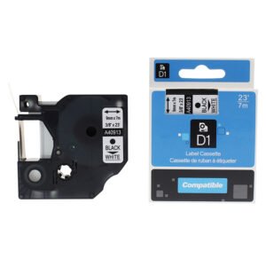 Pakaitalas Juostelė DYMO D1, 9 mm x 7 m, juoda ant baltos