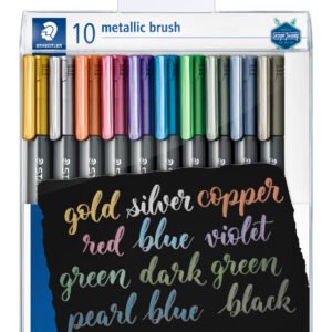 Žymeklių rinkinys STAEDTLER Metallic Brush, 10 vnt.