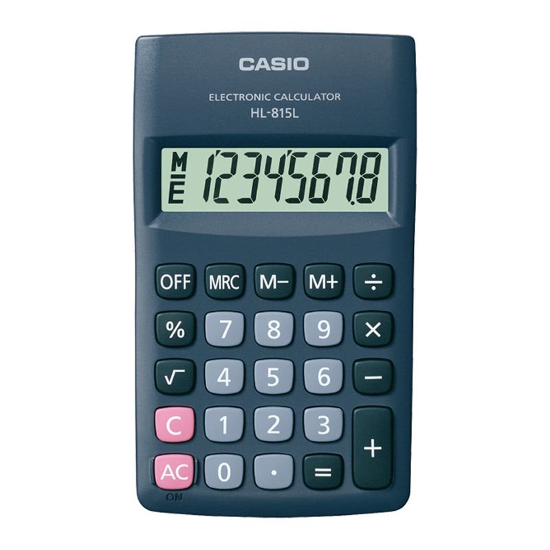 Kišeninis kaičiuotuvas CASIO HL-815L, 69.5 x 118 x 18 mm, juoda