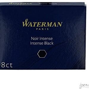 Ilgos rašalo kapsulės WATERMAN, 8 vnt, juoda