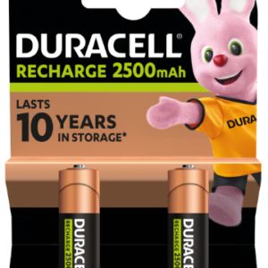 Įkraunamos baterijos DURACELL AA/HR6, 2500 mAh, 2 vnt.