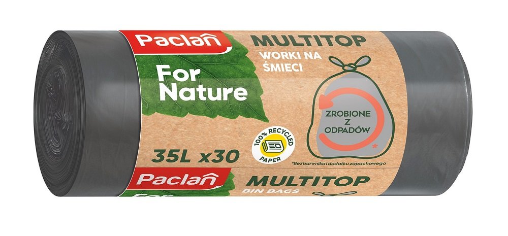 Šiukšlių maišai PFN PACLAN Multitop, 35 l, 30 vnt, 18 mic.
