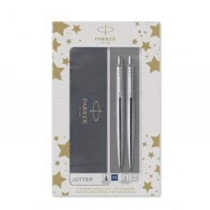 Rinkinys Parker Automatinis pieštukas + Tušinukas Jotter Stainless Steel CT