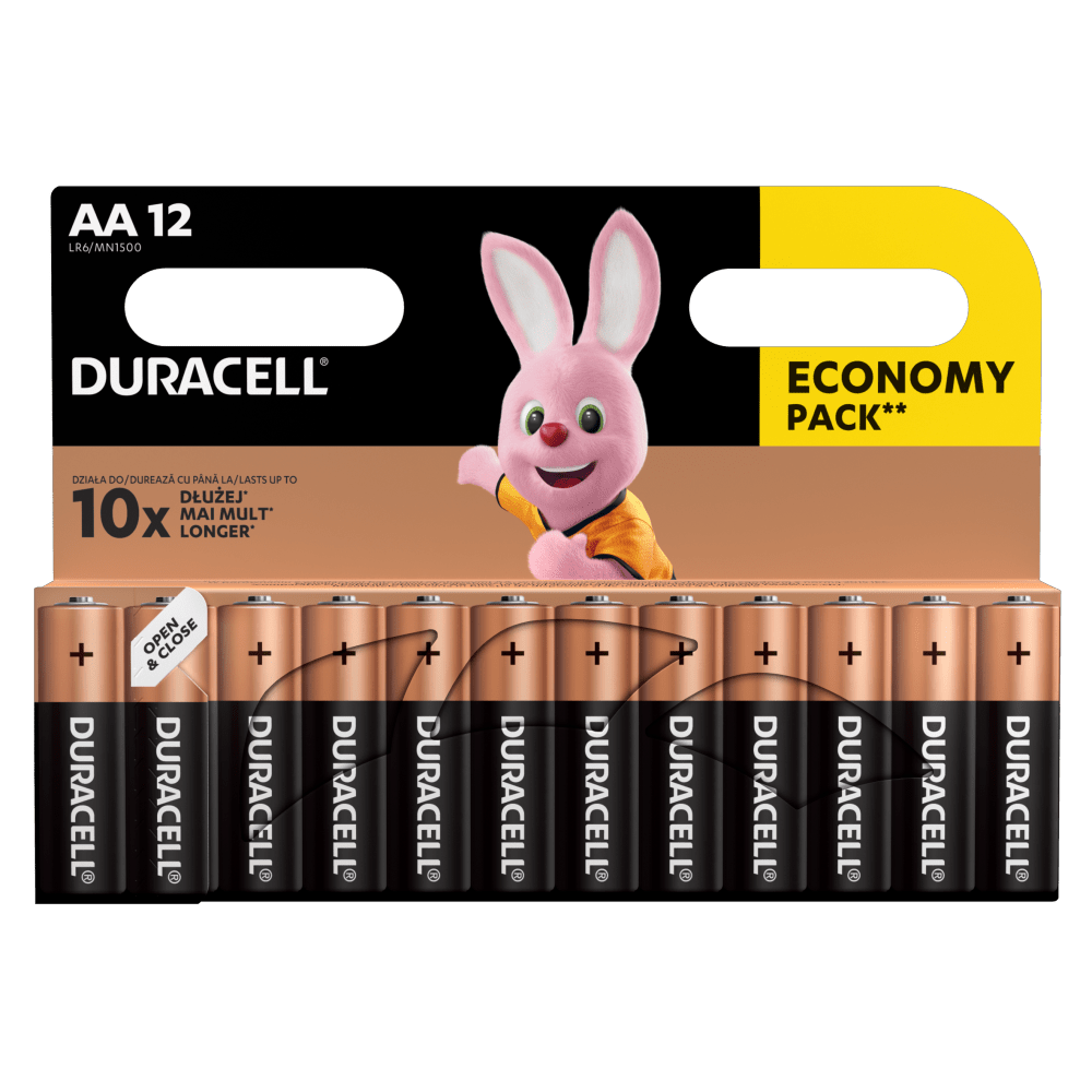 Baterijos DURACELL AA, LR6, 12vnt