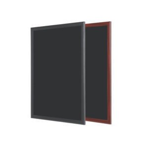 Juoda kreidinė lenta BI-OFFICE 90×60, vyšninis medinis rėmas