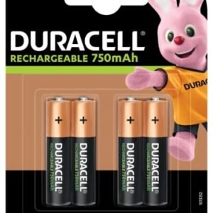 Įkraunamos baterijos DURACELL AAA 750 mAh, 4 vnt