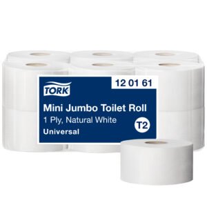 Tualetinis popierius TORK UNIVERSAL MINI JUMBO,T2 120161,  1 sl., 9.4 cm x 240 m, nebalintas