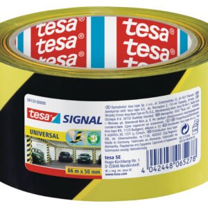 Lipni žymėjimo juosta TESA Signal , PP, 50mm x 66m, geltona-juoda