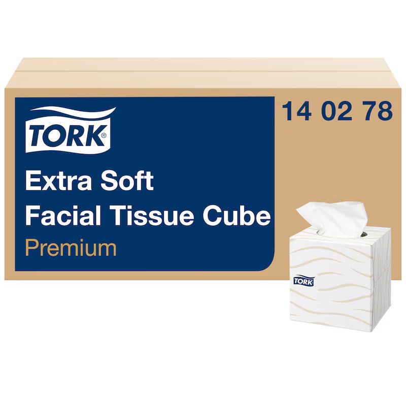 Veido servetėlės TORK Premium F1 20.8 x 20cm, baltos, 2-ply, 100vnt. pakuotėje., 140278