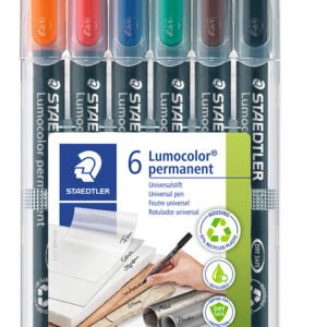 Žymeklis STAEDTLER codec film OHP 317M, 1.0mm, 6 spalvų rinkinys