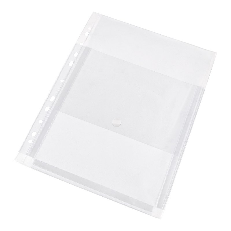 Praplėčiamos įmautės su atvartu PANTA PLAST, PVC, A4, (pak. -10 vnt.), skaidrios