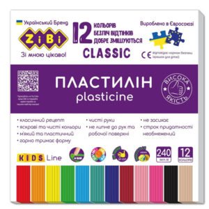 Plastilinas CLASSIC KIDS Line 12sp. 240g.